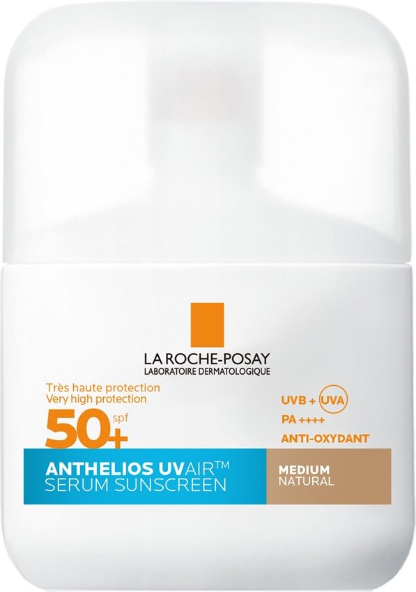 La Roche Posay Anthelios UVAIR Serum Sunscreen SPF50+ Medium with Hyaluronic Acid, Niacinamide & Vitamin E, For all skin...