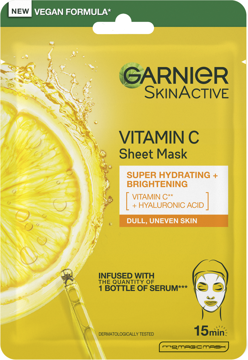 Garnier SkinActive Moisture Bomb Vitamin C Sheet Mask 28g