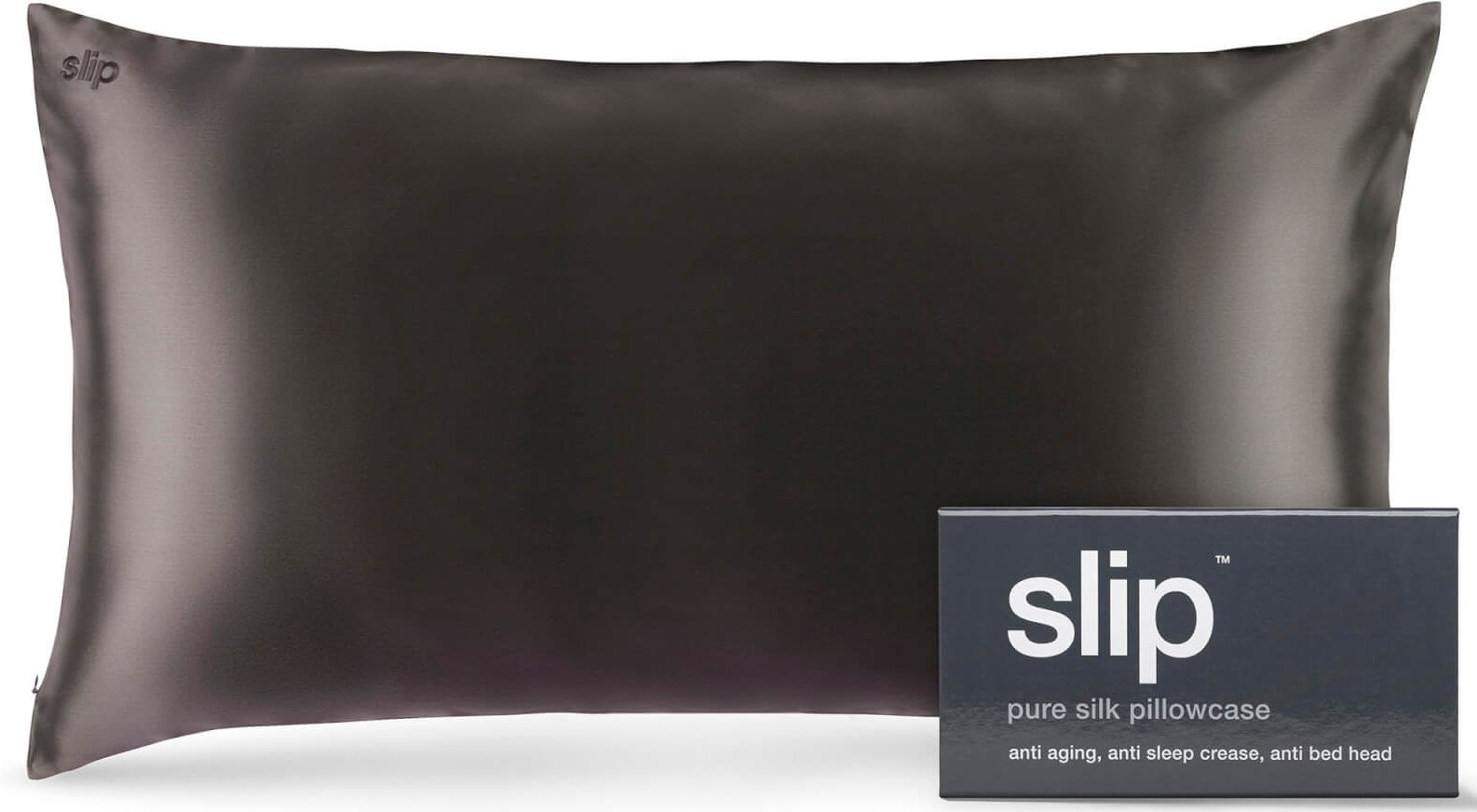 Slip Silk Pillowcase King - Charcoal