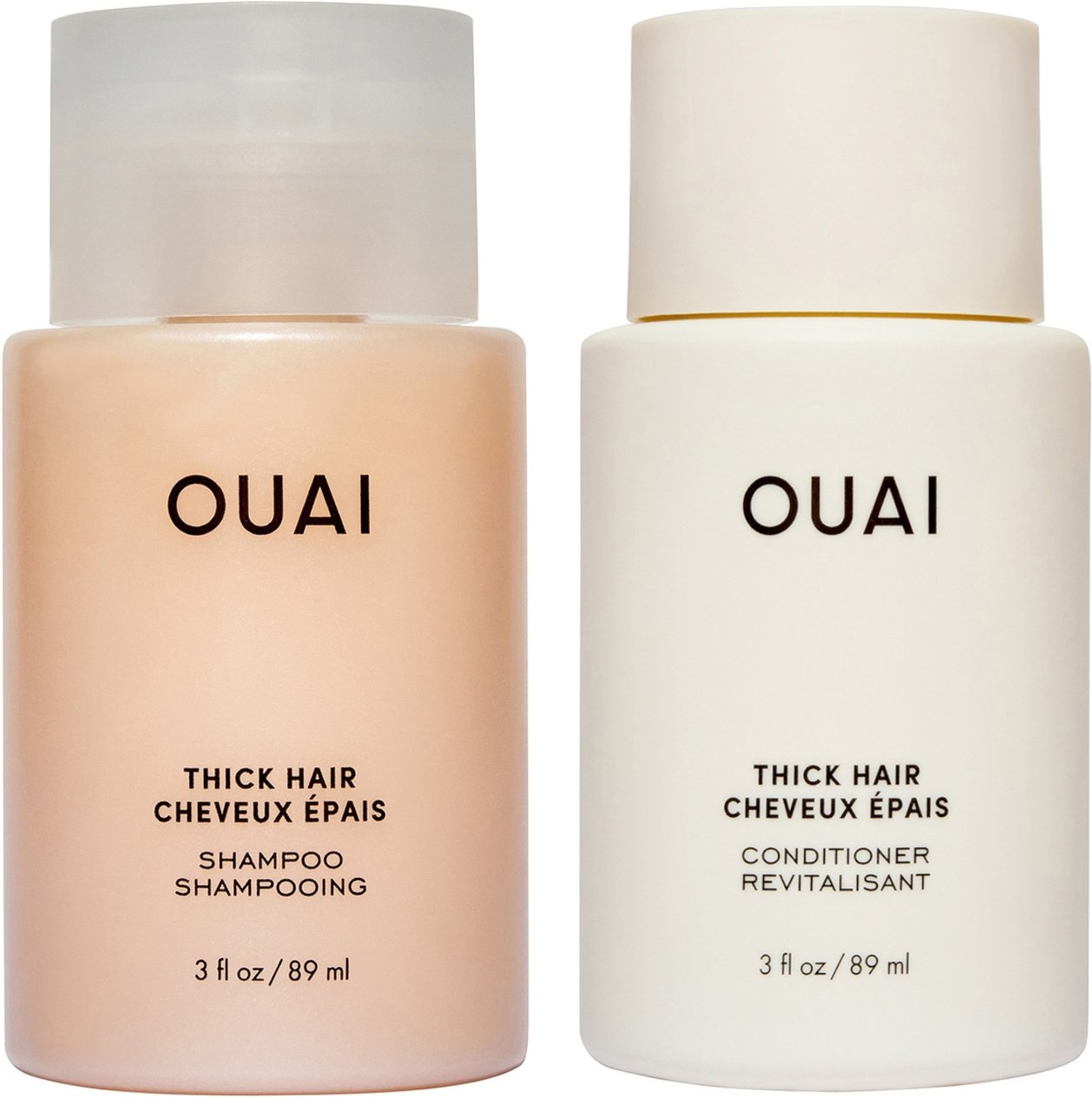 OUAI Thick Shampoo and Conditioner Travel Bundle