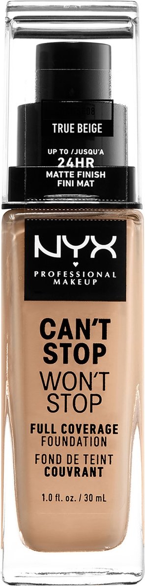 NYX Professional Makeup Can't Stop Won't Stop 24 Hour Foundation (verschiedene Farbtöne) - True Beige