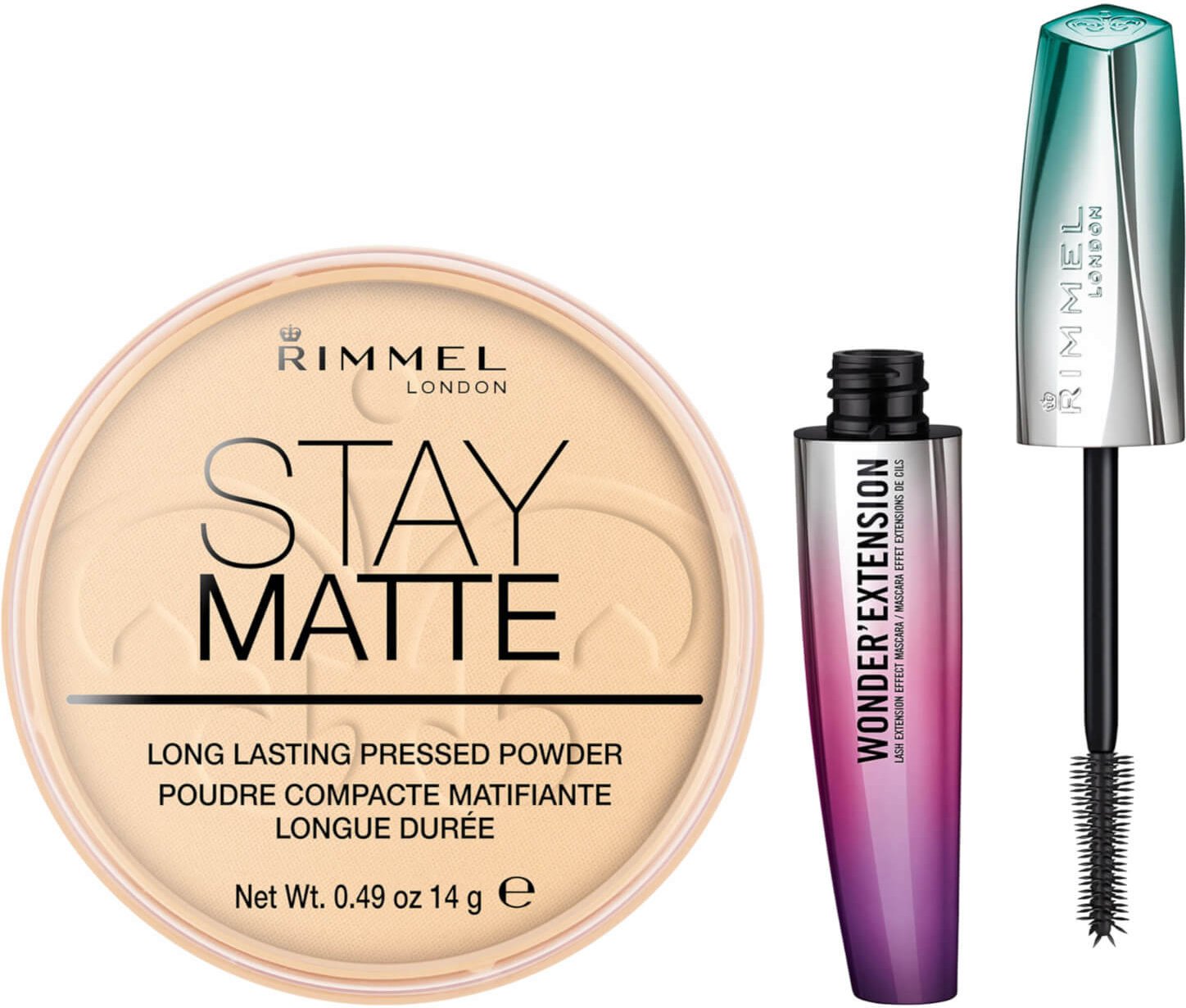 Thumbnail - Rimmel Stay Matte Pressed Powder and Wonder Extension Mascara Bundle