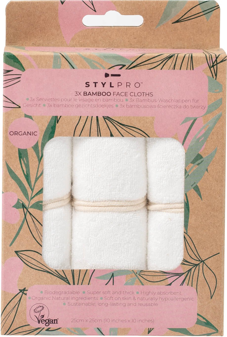 StylPro Bamboo Gesichtstücher 3er-Packung