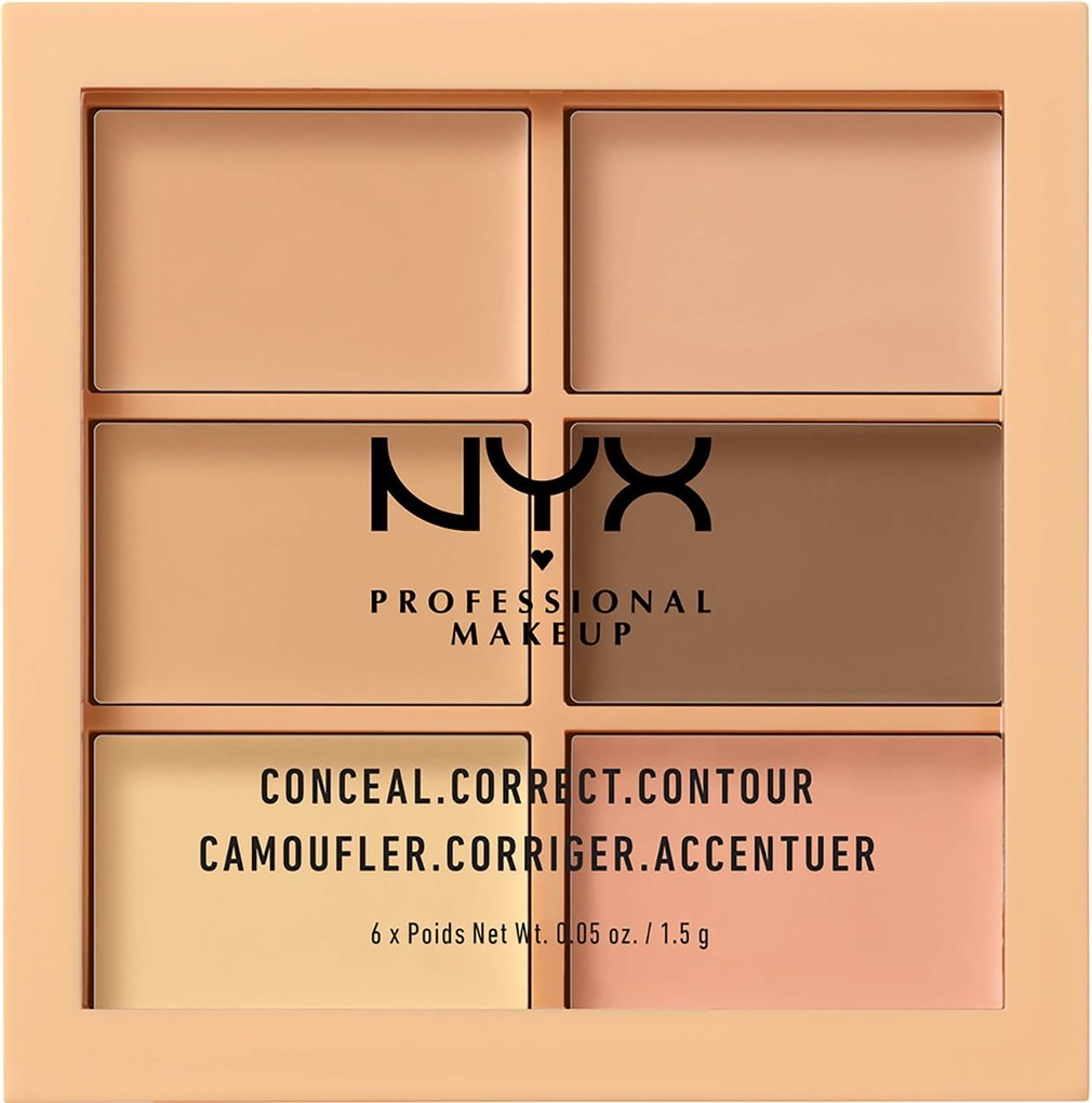 Thumbnail - NYX Professional Makeup 3C Palette - Concealer, Korrektur, Konturen - Hell