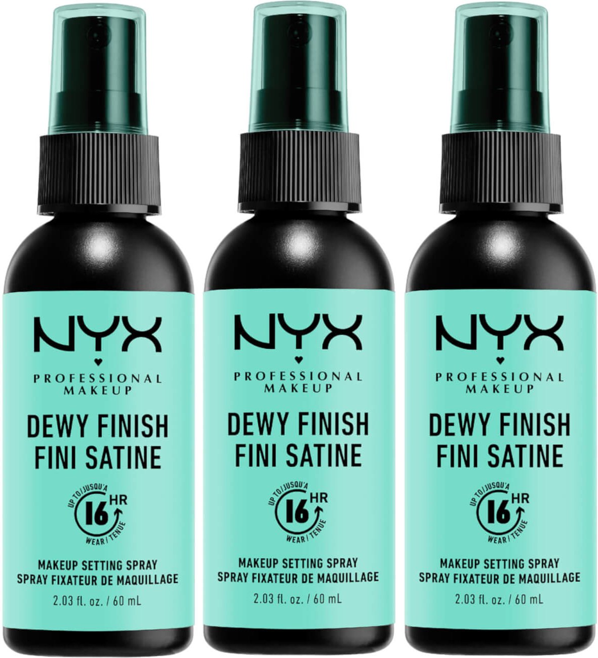 NYX Professional Makeup Dewy Setting Spray Trio