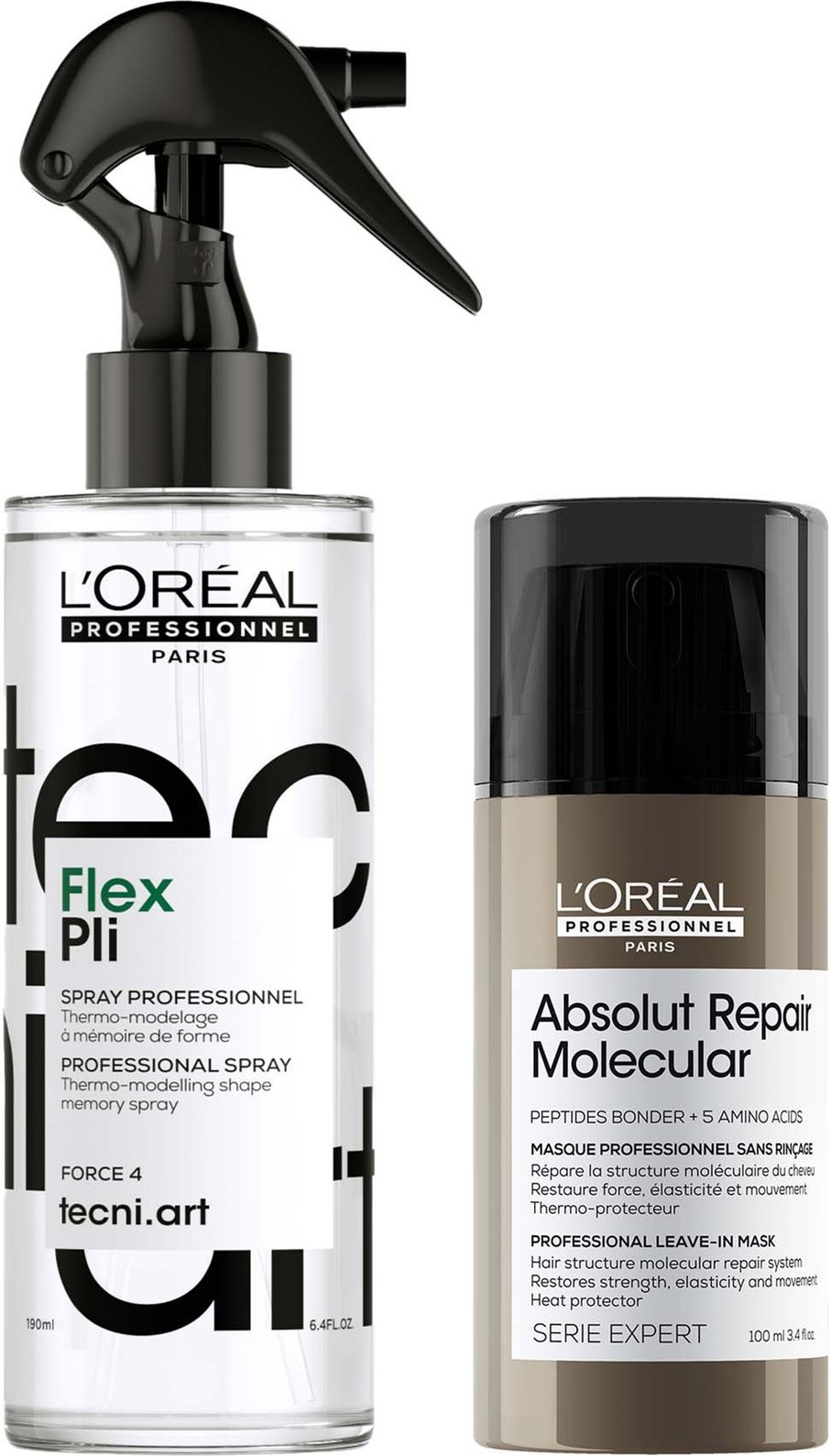 L'Oréal Professionnel Protect & Style Bundle: Tecni Art Flex Pli, Thermo-modelling Styling Hair Spray, Absolut Repair Mo...