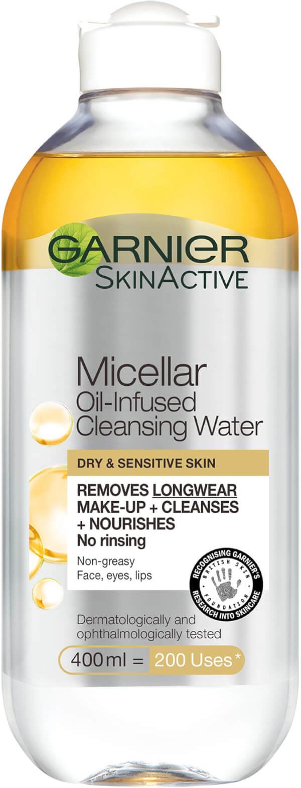 Garnier Mizellenwasser Oil Infused Gesichtsreinigung und Make-up-Entferner 400 ml