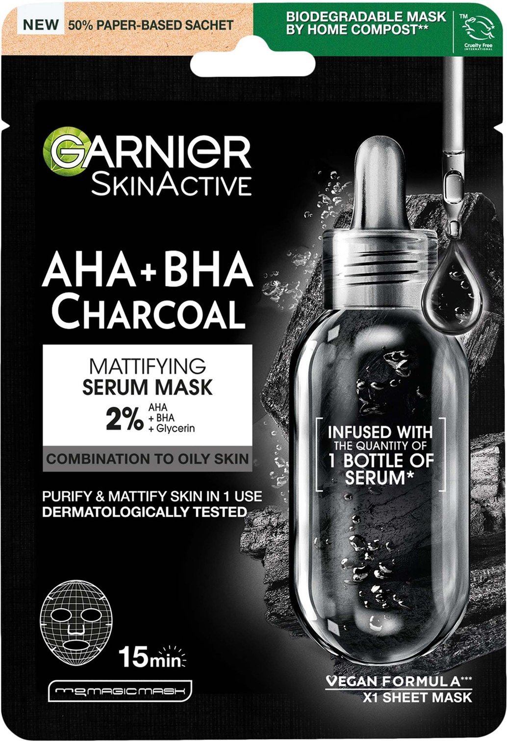 Garnier Charcoal and Algae Hydrating Face Sheet Mask