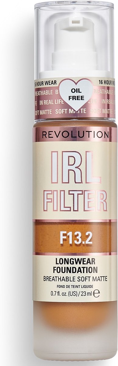 Makeup Revolution IRL Filter Foundation mit langer Haltbarkeit 23 ml (Verschiedene Farbtöne) - F13.2