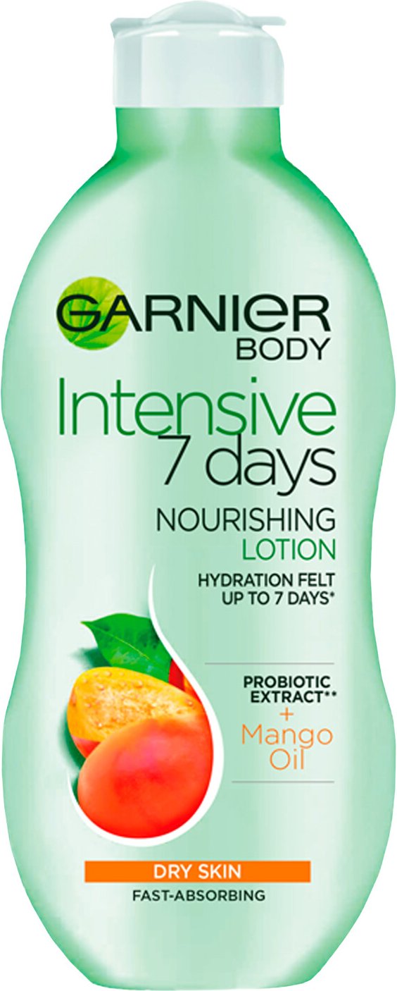 Garnier Intensive 7 Days Mango Probiotic Extract Bodylotion für Trockene Haut 400 ml