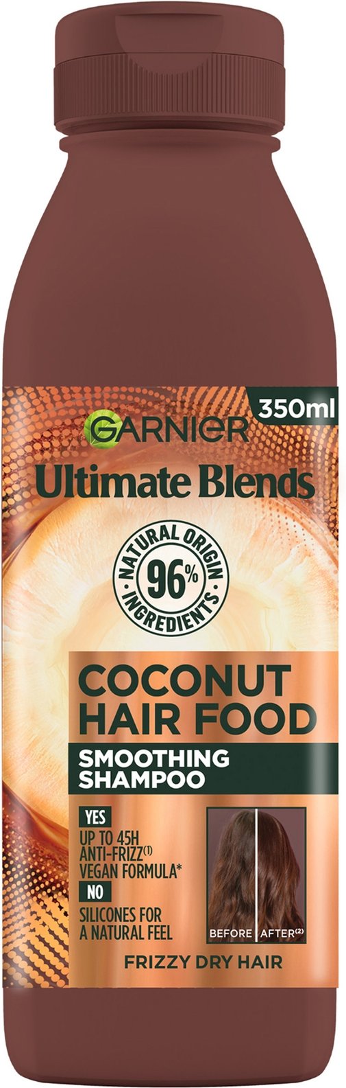 Garnier Ultimate Blends Smoothing Hair Food Coconut Shampoo For Frizzy Hair 350 ml