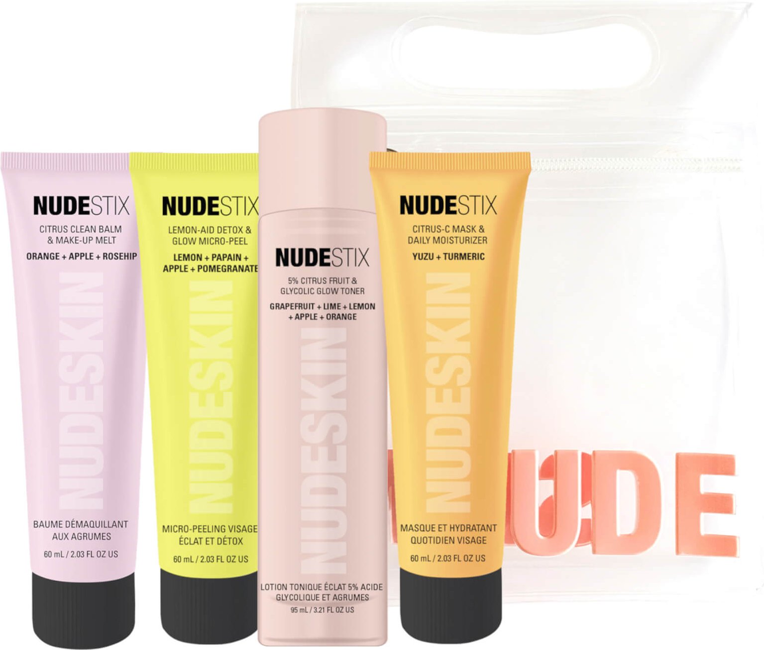 NUDESTIX Nudeskin 4-Step: Citrus Renew Set for Makeup