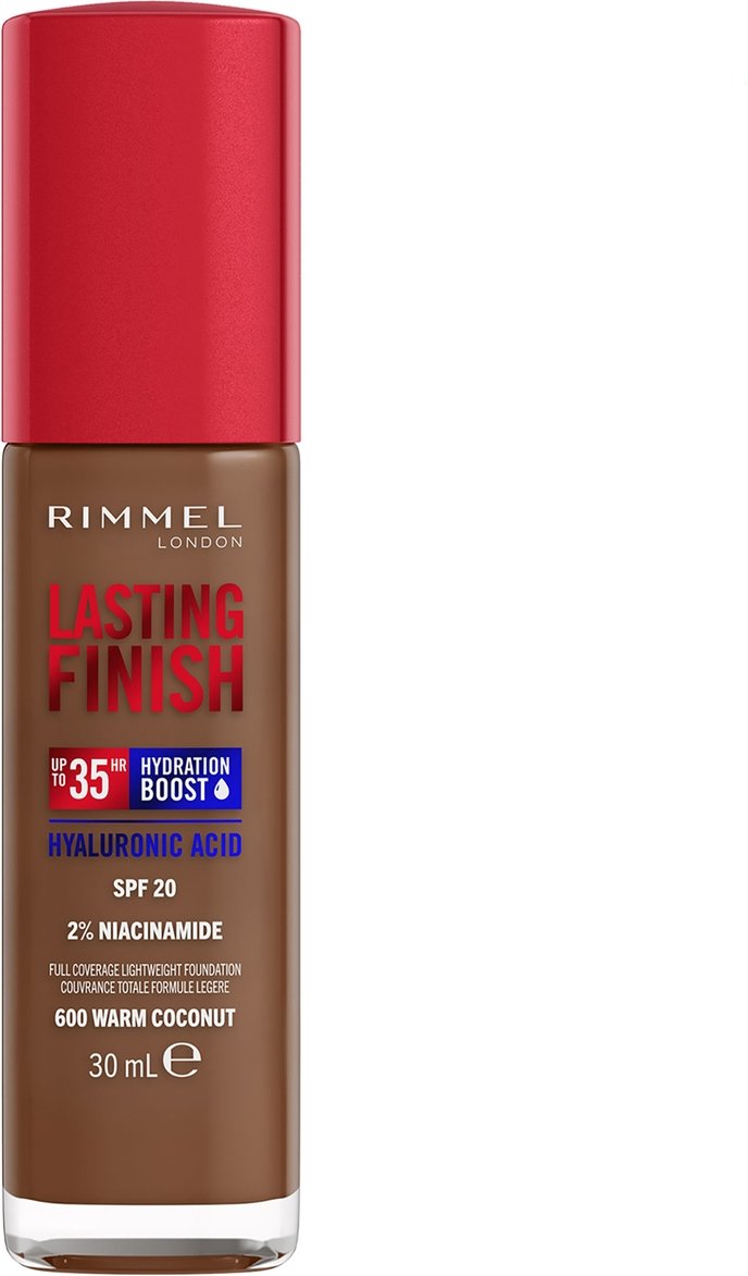 Rimmel Lasting Finish 35Hr Foundation 30 ml (Verschiedene Farbtöne) - 600 Warm Coconut