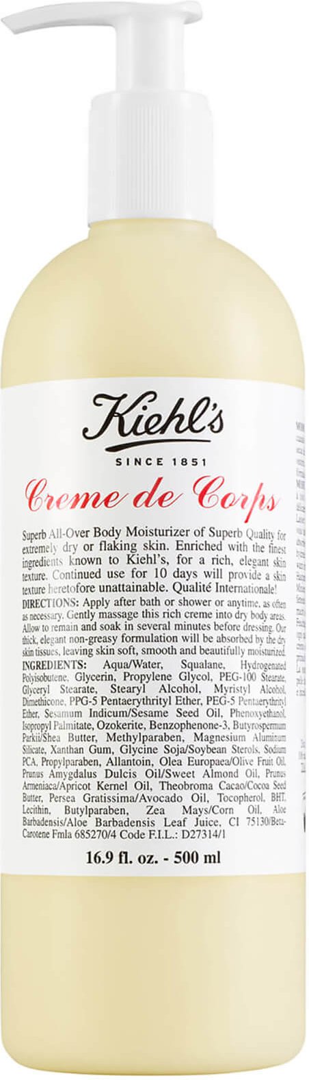 Kiehl's Creme De Corps 500ml - Supergröße