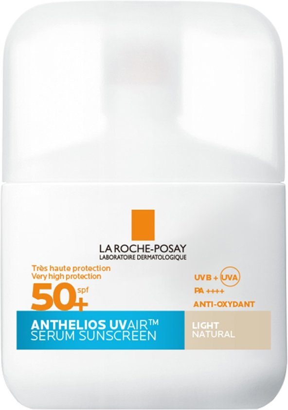 La Roche Posay Anthelios UVAIR Serum Sunscreen SPF50+ Light with Hyaluronic Acid, Niacinamide & Vitamin E, For all skin ...