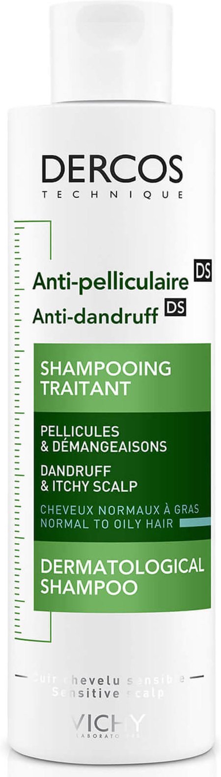 VICHY Dercos Klärendes Anti-Schuppen-Kopfhautshampoo für normales und fettiges Haar 200 ml