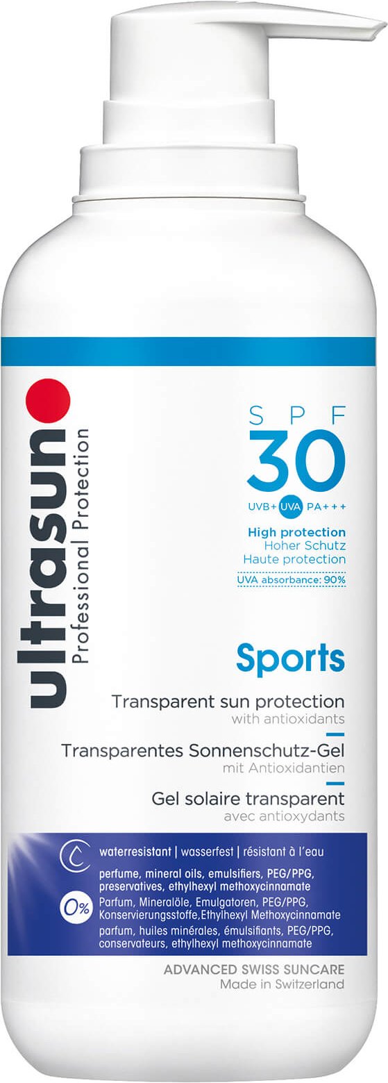Ultrasun Transparent Sun Protection Sports Gel SPF30 400 ml