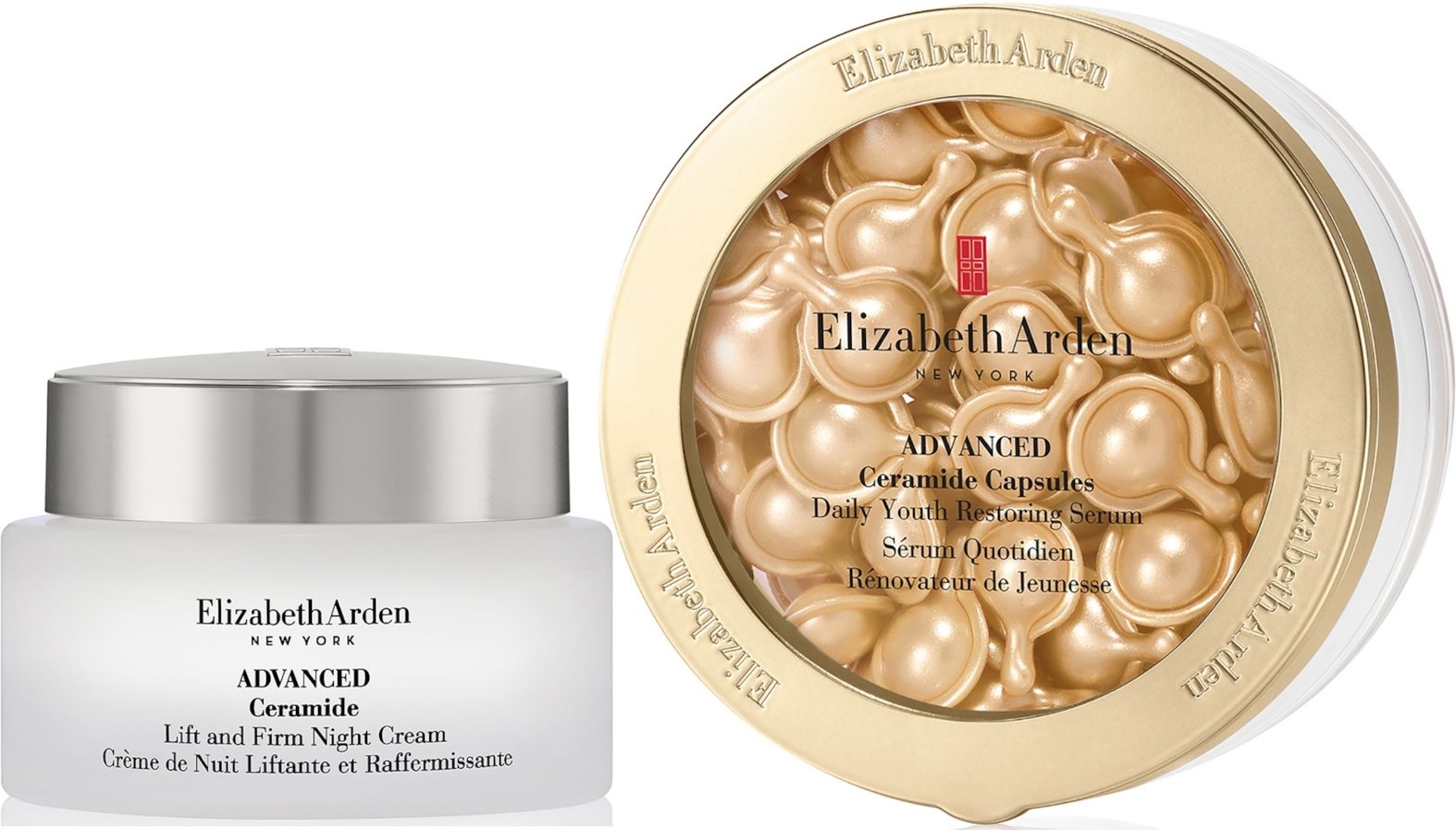 Elizabeth Arden Ceramide Overnight Skin Strengthening and Firming Serum + Moisturiser Duo