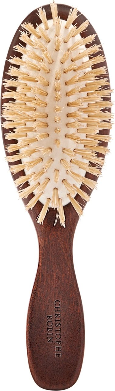 Christophe Robin New Travel Hairbrush with Natural Boar-Bristle and Wood