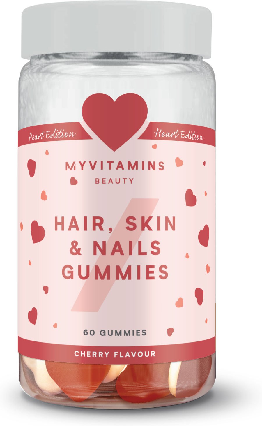 Haar, Haut und Nagel Fruchtgummi - 60Gummibärchen - Kirsche