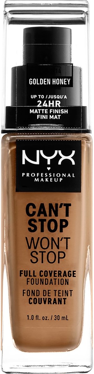 NYX Professional Makeup Can't Stop Won't Stop 24 Hour Foundation (verschiedene Farbtöne) - Golden Honey