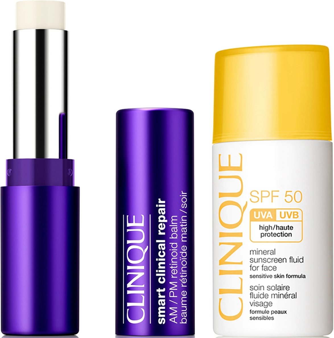 Clinique Smart Clinical Repair AM/PM Retinoid Balm and SPF 50 Mineral Fluid Duo
