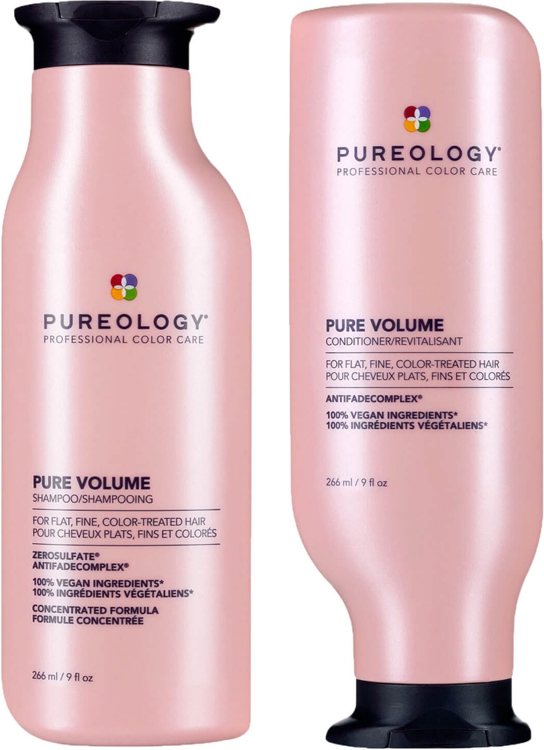 Pureology Pure Volume Shampoo and Conditioner Routine For Flat, Fine, Colour Treated Hair 266ml