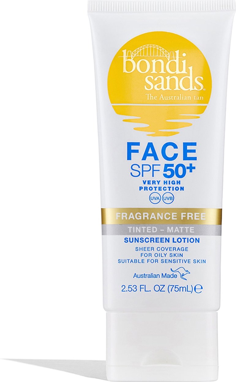 Bondi Sands SPF 50+ Fragrance Free 4 Star Matte Tinted Face Lotion 75ml