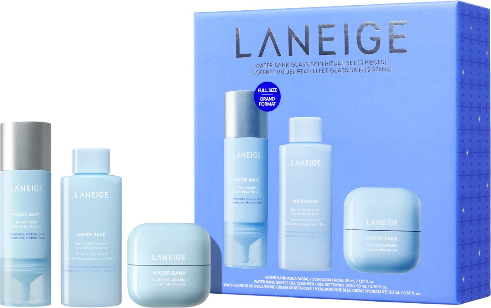LANEIGE Water Bank Glass Skin Ritual Set