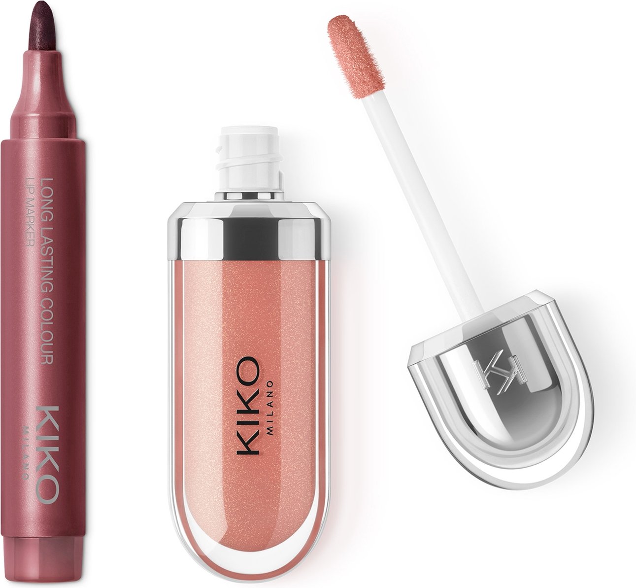 KIKO Milano Exclusive Lip Combo (Various Shades) - 90's Modern Nude