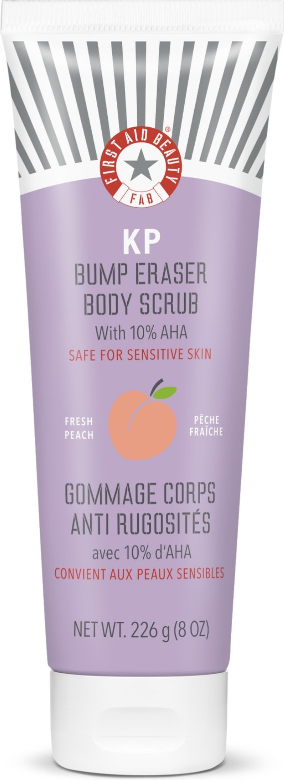 First Aid Beauty KP Bump Eraser Body Scrub w. 10% AHA 8oz - Peach