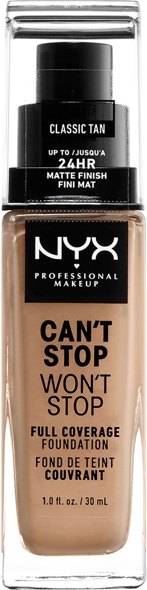 NYX Professional Makeup Can't Stop Won't Stop 24 Hour Foundation (verschiedene Farbtöne) - Classic Tan