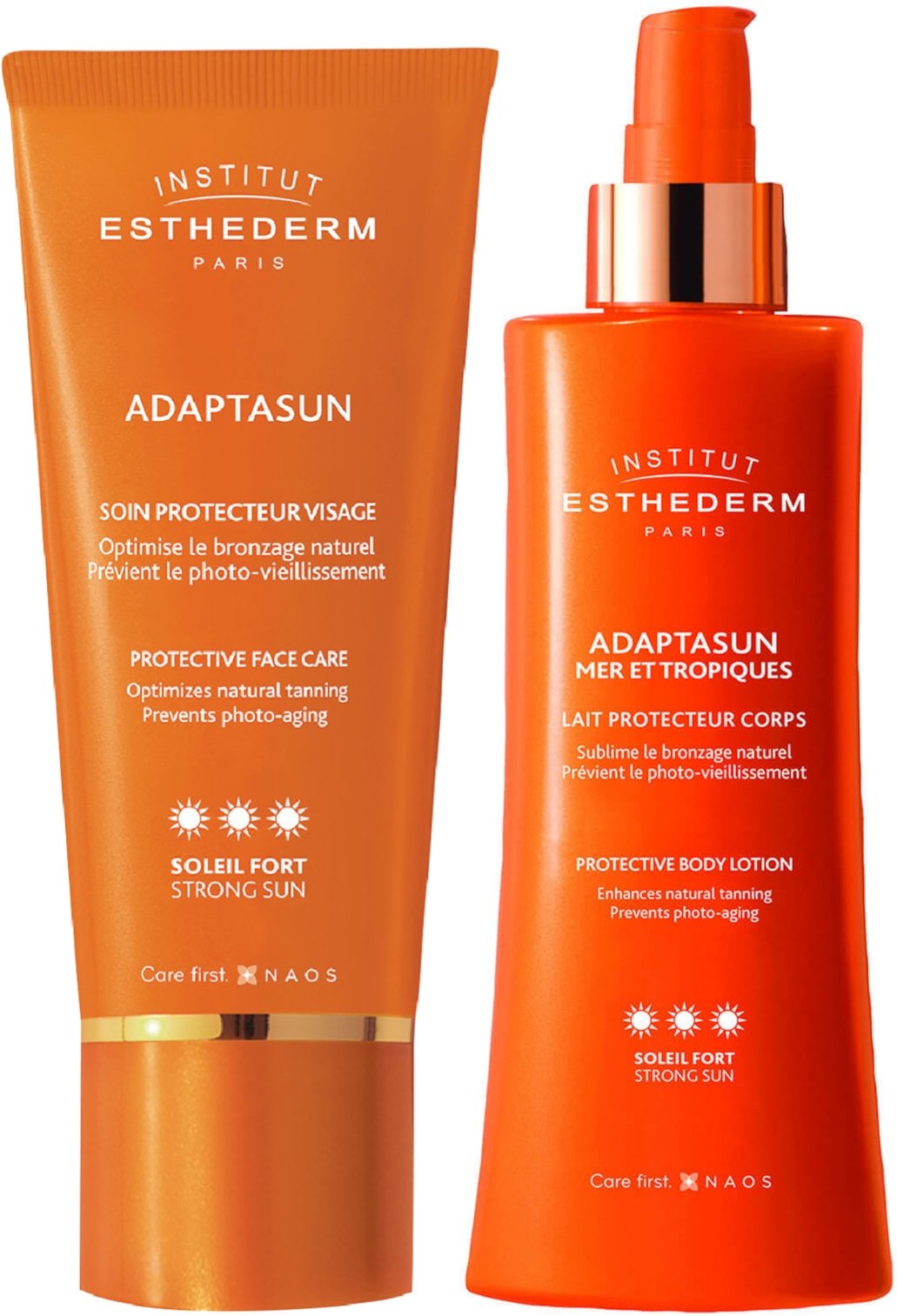 Institut Esthederm Adaptasun UVA/UVB Protective Face and Body Duo - Strong Sun