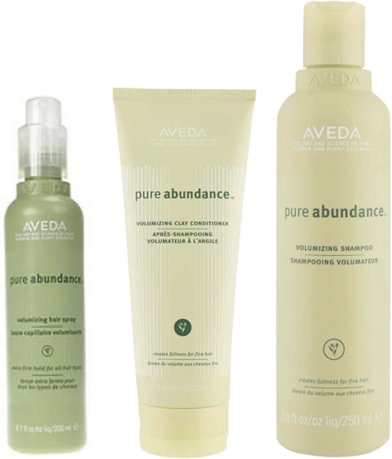 Aveda Volumen Haarpflege Trio Pure Abundance Shampoo, Conditioner & Hair Spray