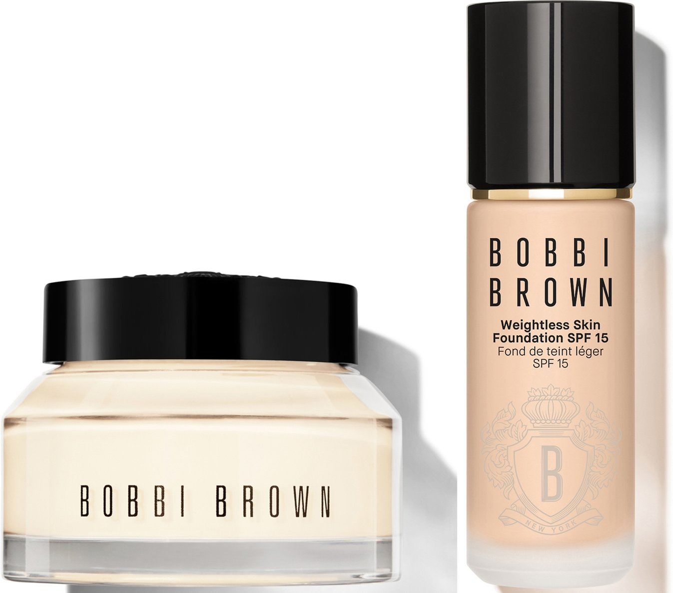 Bobbi Brown 24-hour Hydration Duo - Vitamin Enriched Face Base & Foundation Bundle (Various Shades) - Porcelain