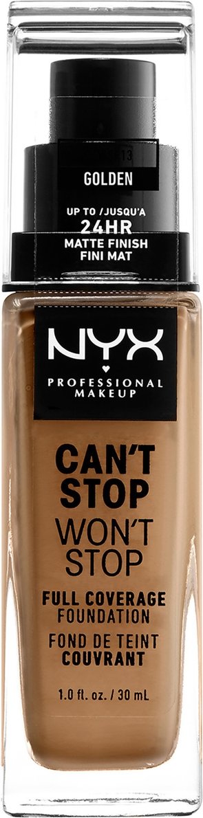 NYX Professional Makeup Can't Stop Won't Stop 24 Hour Foundation (verschiedene Farbtöne) - Golden