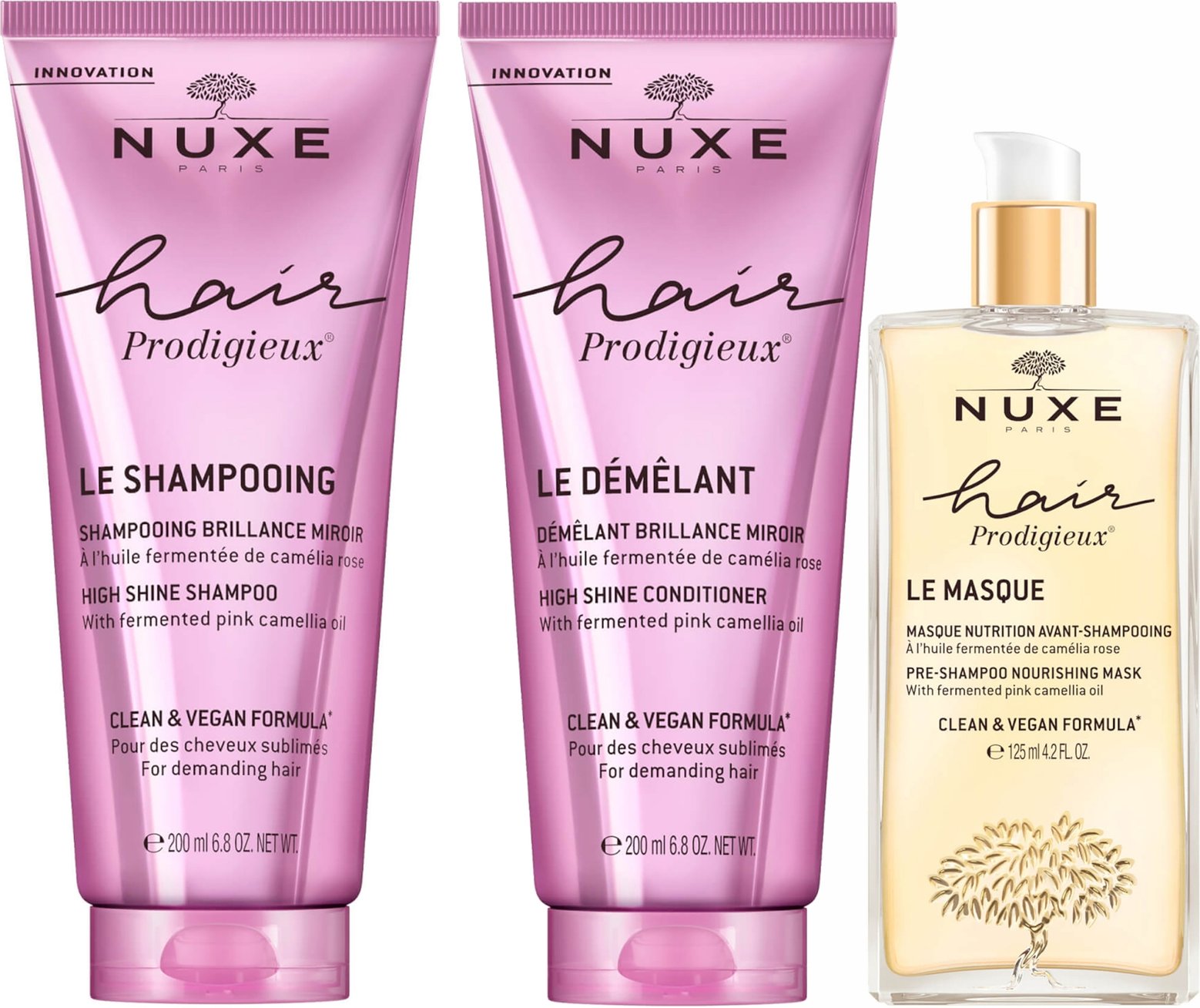 Thumbnail - NUXE Hair Prodigieux Pre Shampoo Mask and High Shine Shampoo & Conditioner Bundle