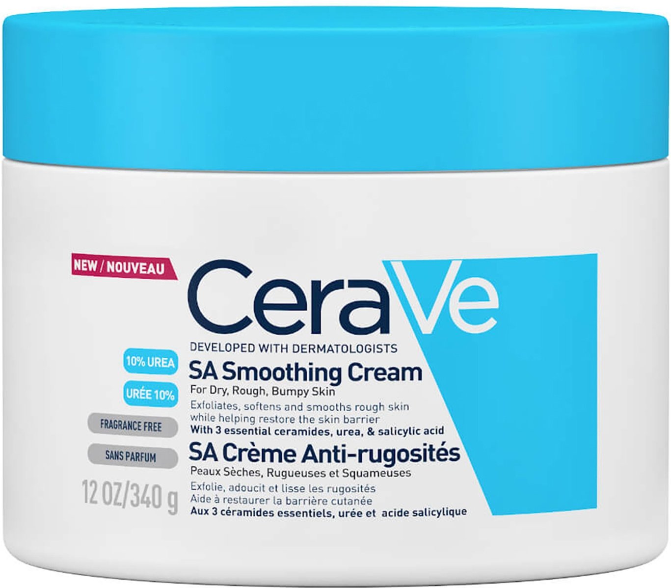 CeraVe SA Smoothing Cream with Salicylic Acid for Dry, Rough & Bumpy Skin 340g