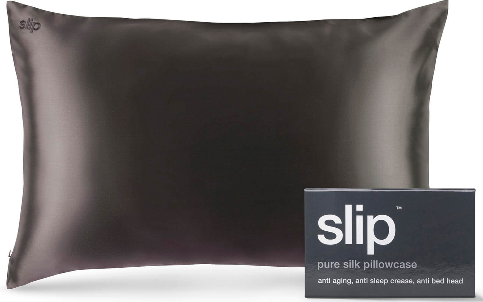 Slip Silk Pillowcase - Queen - Charcoal