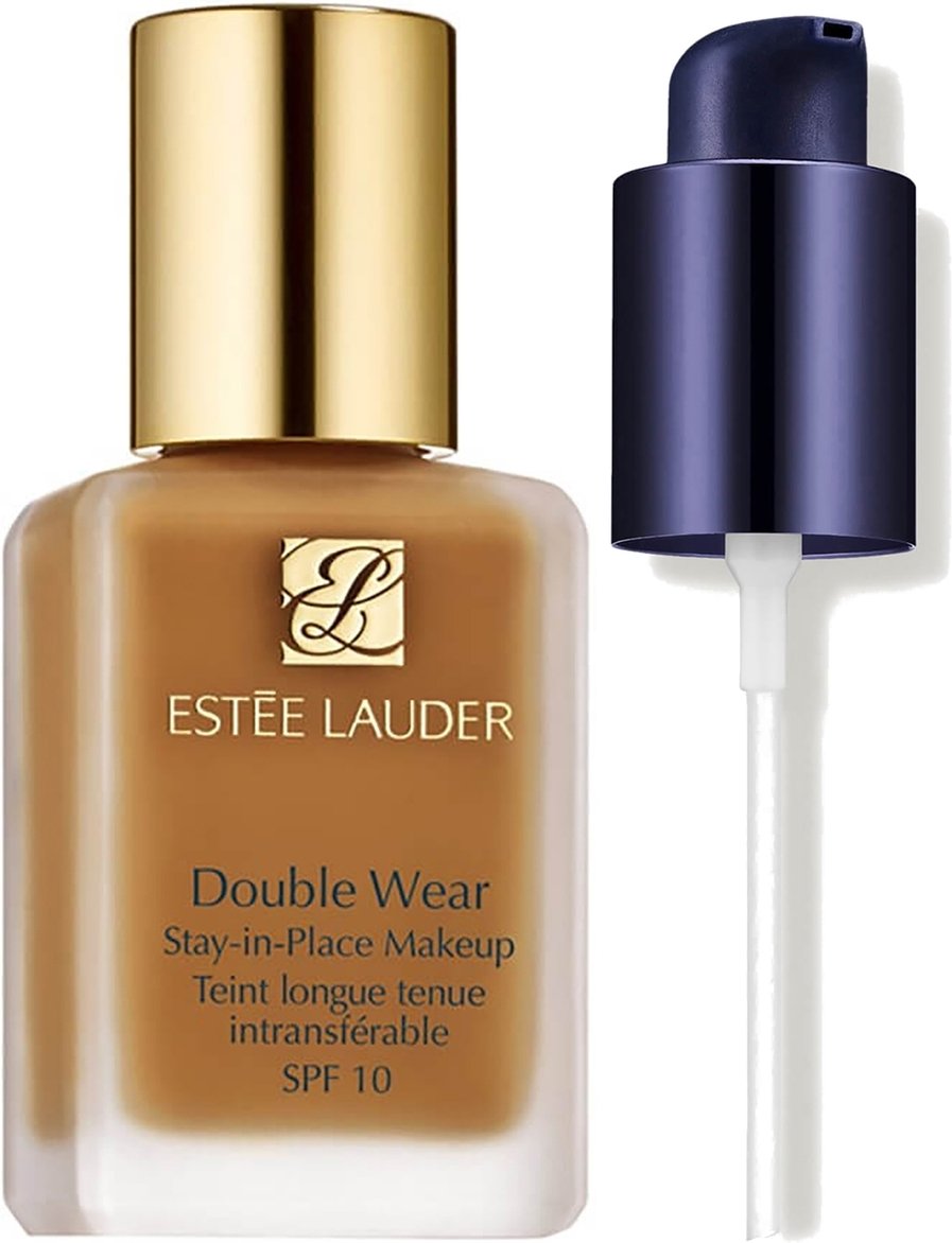 Estee Luader Double Wear Stay-in-Place Makeup With Makeup Pump Bundle (Various Shades) - 5W2 Rich Caramel