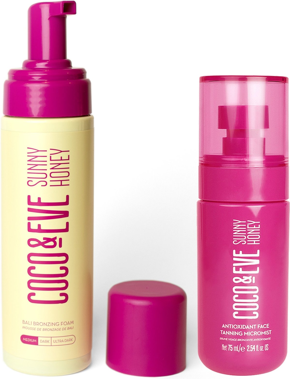 Coco & Eve Bali Bronzing Foam and Face Tanning Micromist Bundle (Various Shades) - Medium