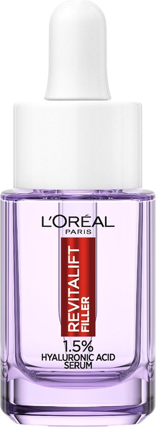 L'Oréal Paris Revitalift Filler Serum, 1.5% Pure Hyaluronic Acid, High Molecular and Micro Hyaluronic acid, Replumping a...