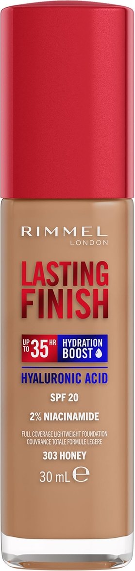 Rimmel Lasting Finish 35Hr Foundation 30 ml (Verschiedene Farbtöne) - 303 Honey