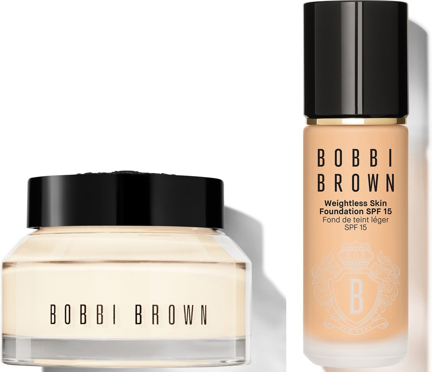 Bobbi Brown 24-hour Hydration Duo - Vitamin Enriched Face Base & Foundation Bundle (Various Shades) - Golden Beige