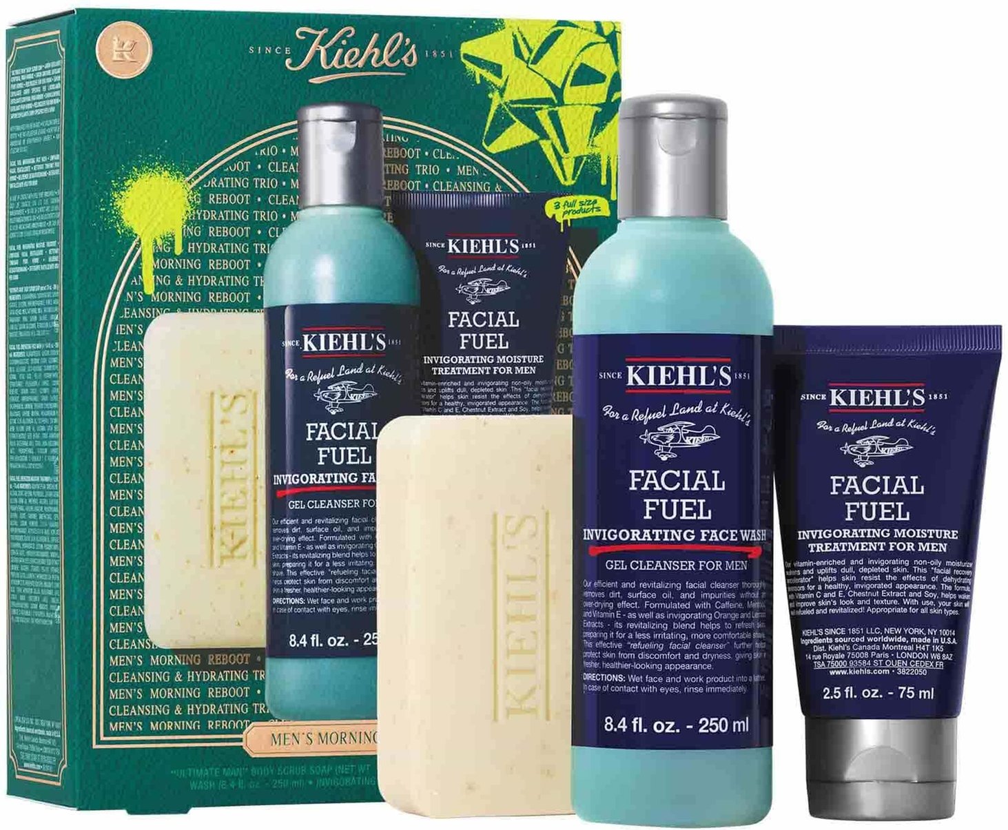 Kiehl's Men's Morning Reboot Set
