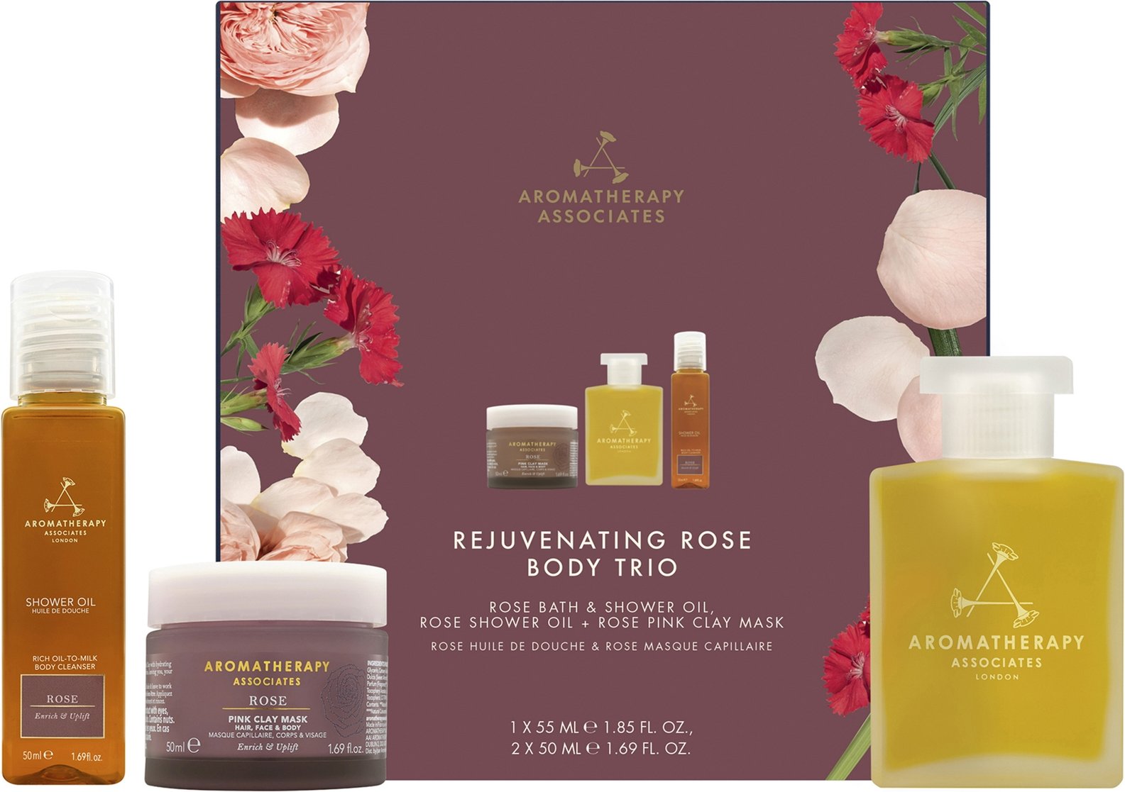 Aromatherapy Associates Rejuvenating Rose Body Trio Gift Set