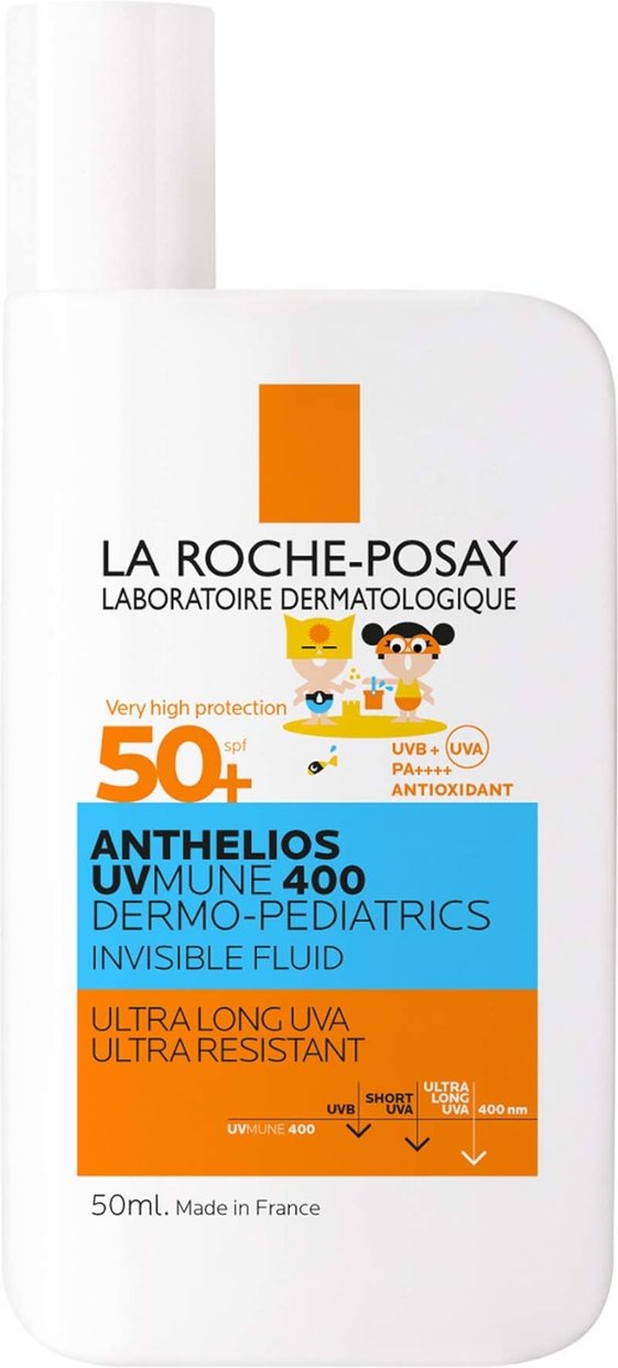 La Roche-Posay Anthelios UVMune 400 Dermo-Pediatrics Kids Ultraleichtes Unsichtbares Fluid LSF 50+ 50 ml