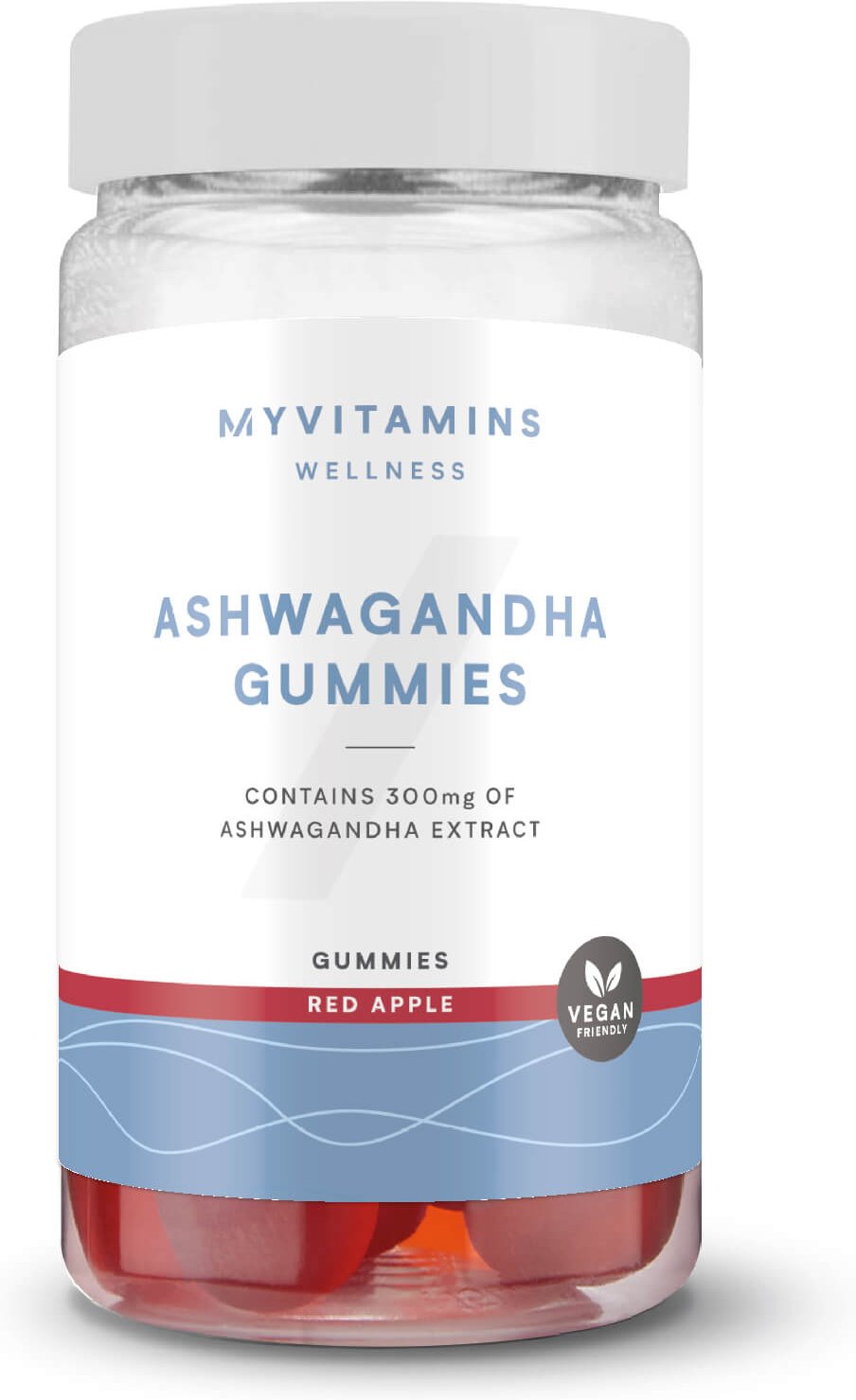 Myvitamins Ashwagandha Gummies, Pot - 60Gummibärchen - Red Apple (Extra Strength)