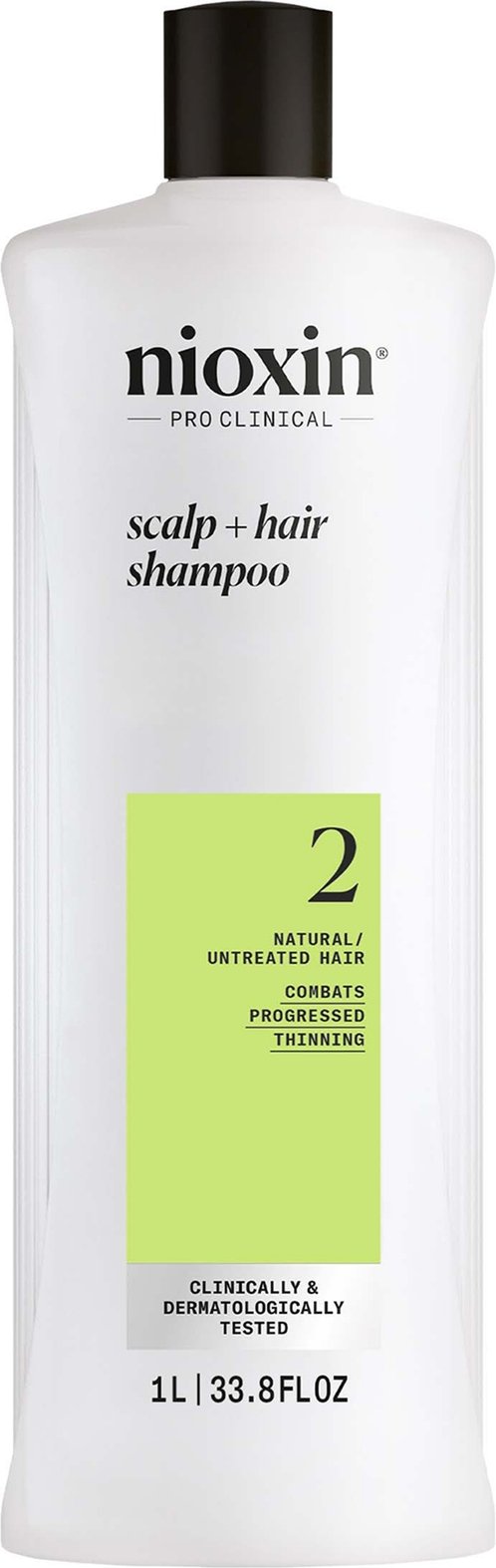 NIOXIN Scalp and Hair Thickening System 2 Shampoo for Natural Hair with Progressed Thinning 1L