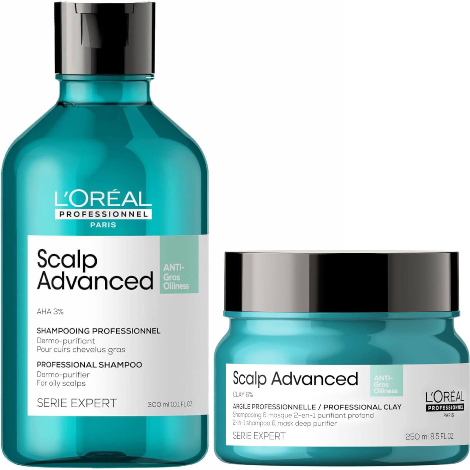 L'Oréal Professionnel Serié Expert Scalp Advanced Anti-Oiliness Hair Shampoo and Mask Duo
